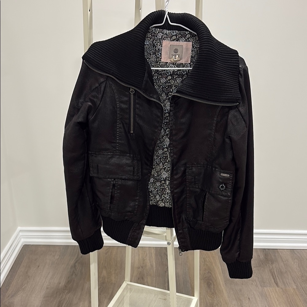 Element women’s soft leather Black Jacket - Picture 2 of 8